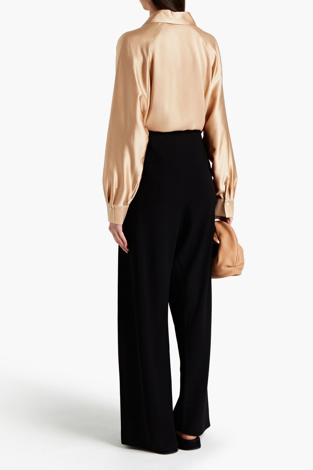 VINCE. Silk-satin crepe blouse