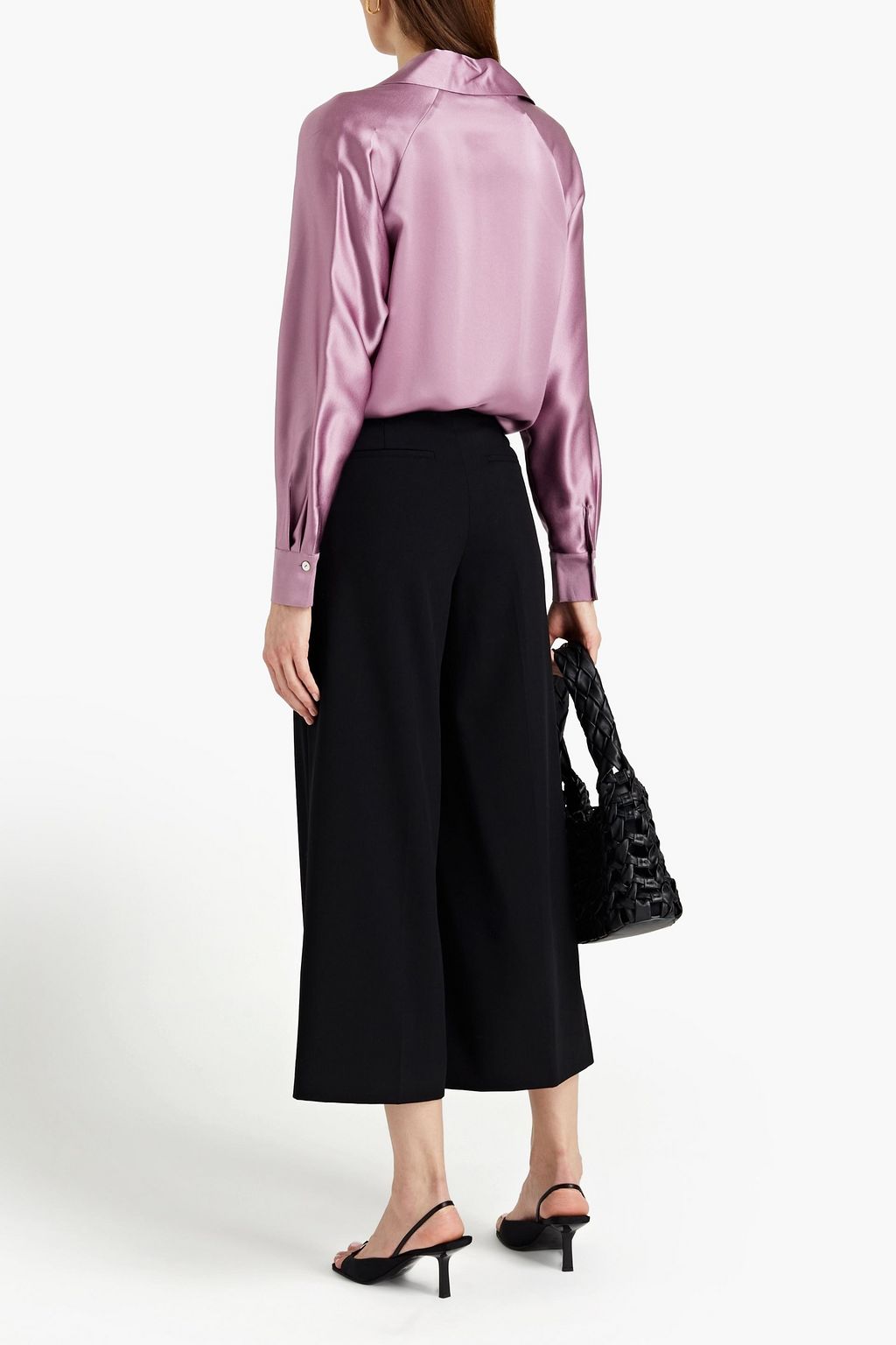 VINCE. Silk-satin crepe blouse