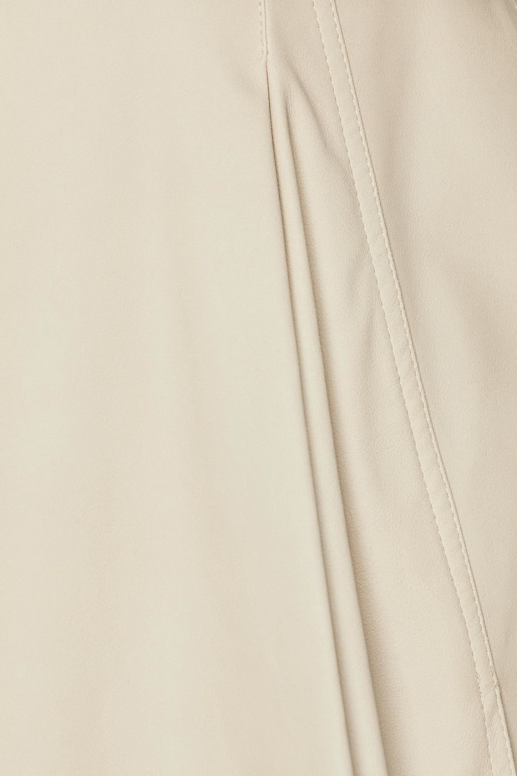 GENTRYPORTOFINO Asymmetric pleated leather skirt
