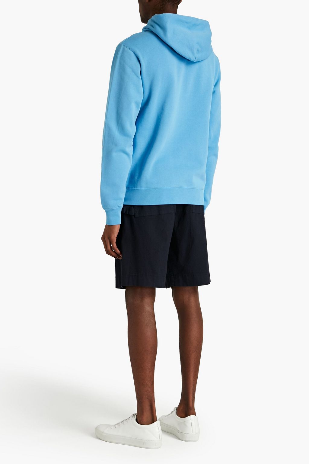 SANDRO Embroidered French cotton terry hoodie