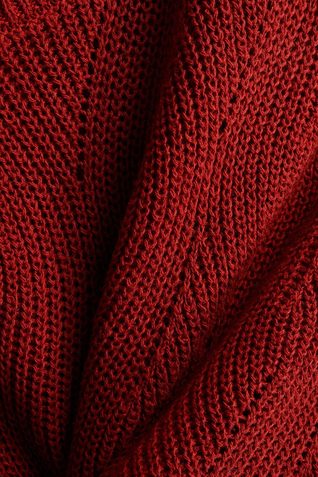 GENTRYPORTOFINO Cable-knit linen and silk-blend top