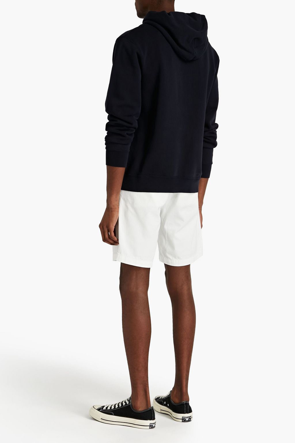 SANDRO Flocked French cotton-terry hoodie