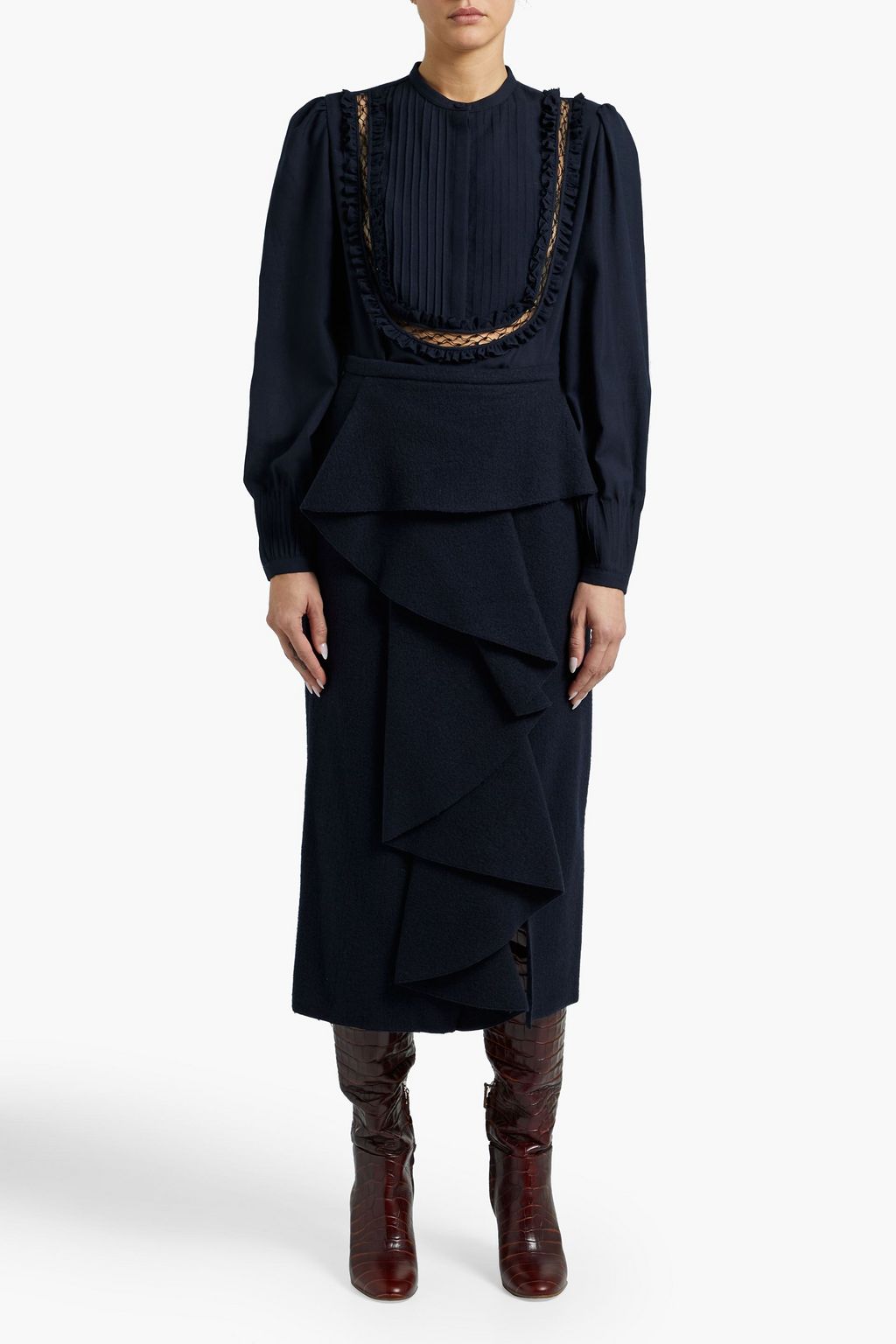 GABRIELA HEARST Elsa draped cashmere skirt
