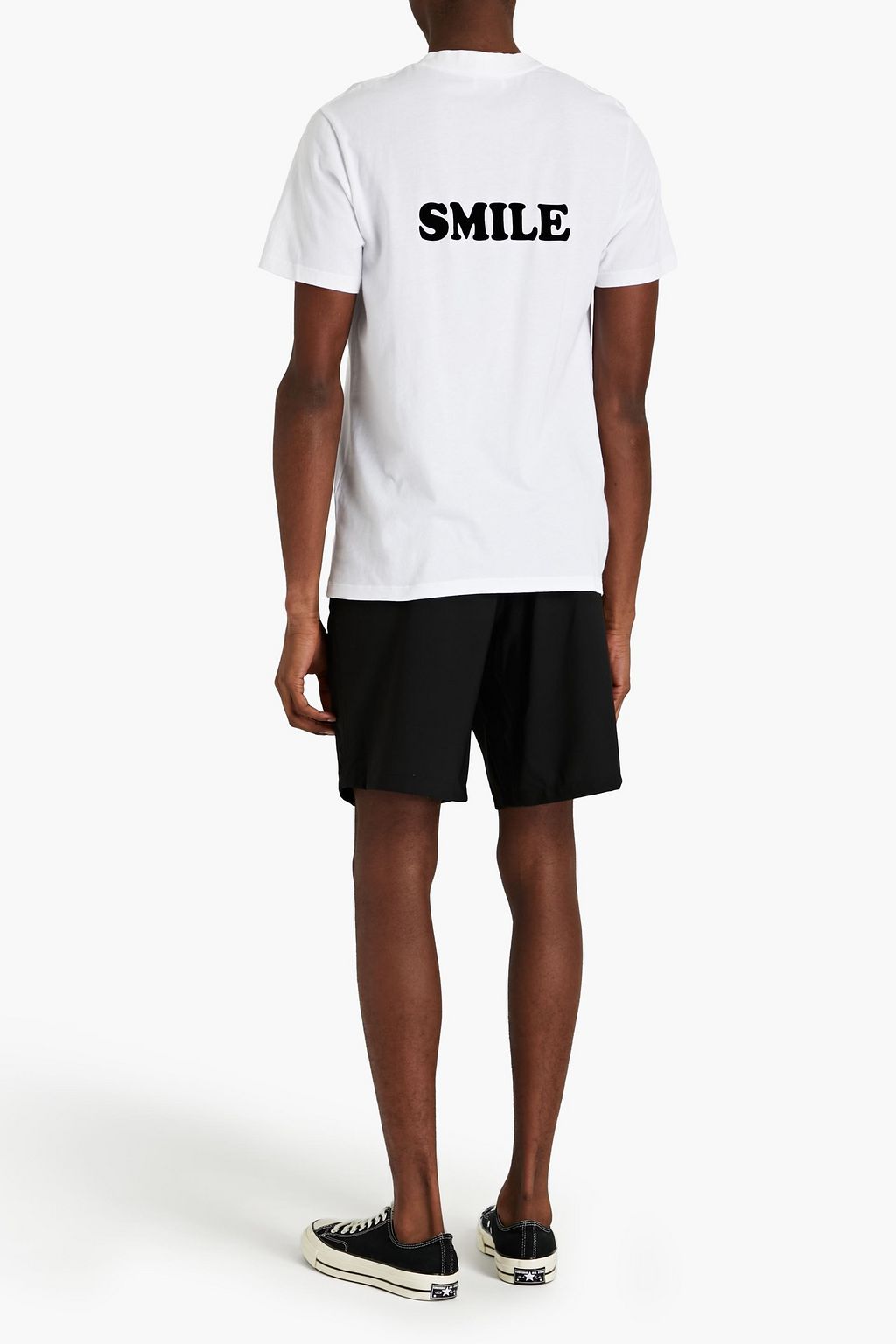 SANDRO + Peanuts slim-fit flocked printed cotton-jersey T-shirt