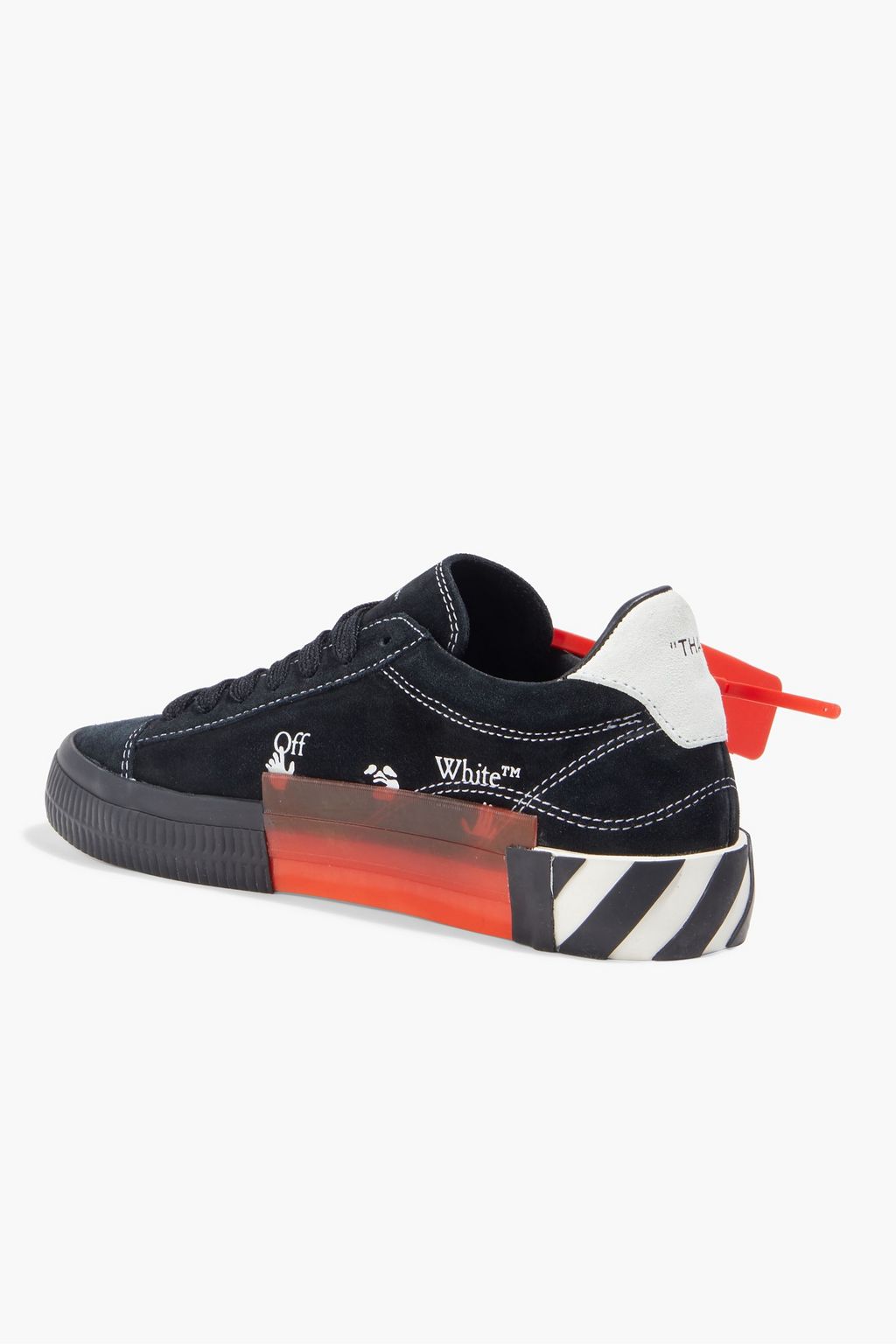OFF-WHITE™ Arrow appliquéd suede sneakers