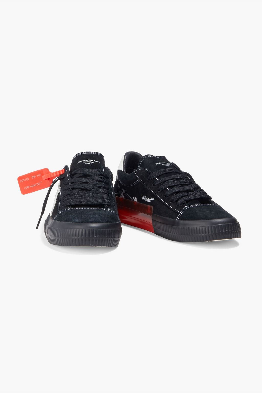 OFF-WHITE™ Arrow appliquéd suede sneakers