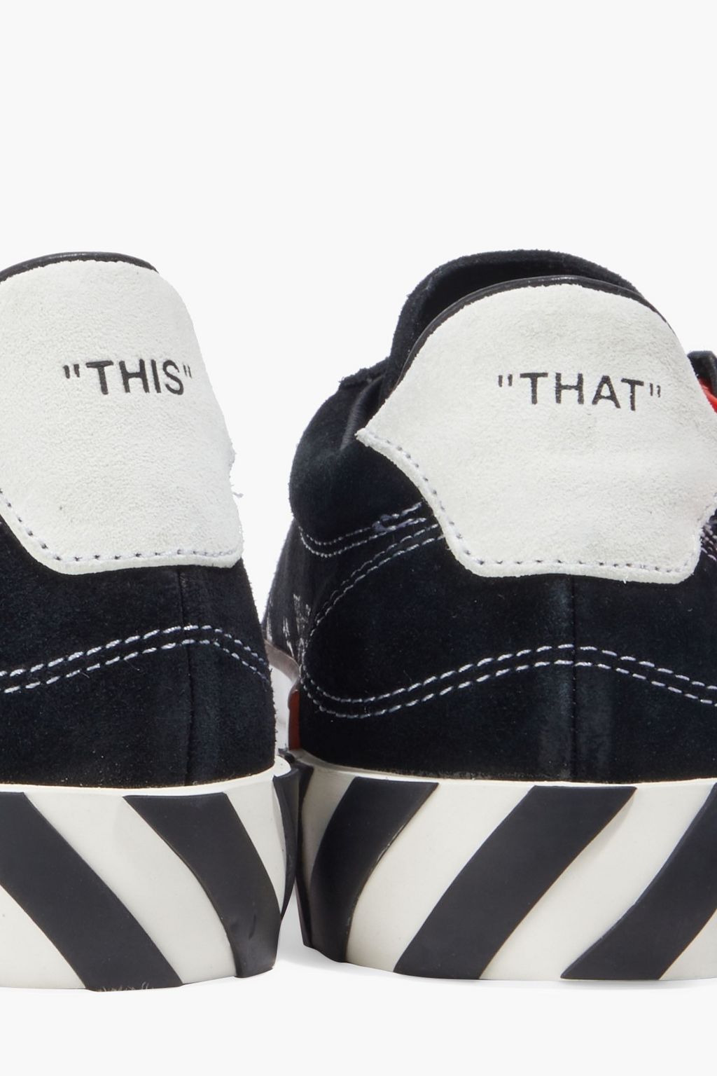 OFF-WHITE™ Arrow appliquéd suede sneakers