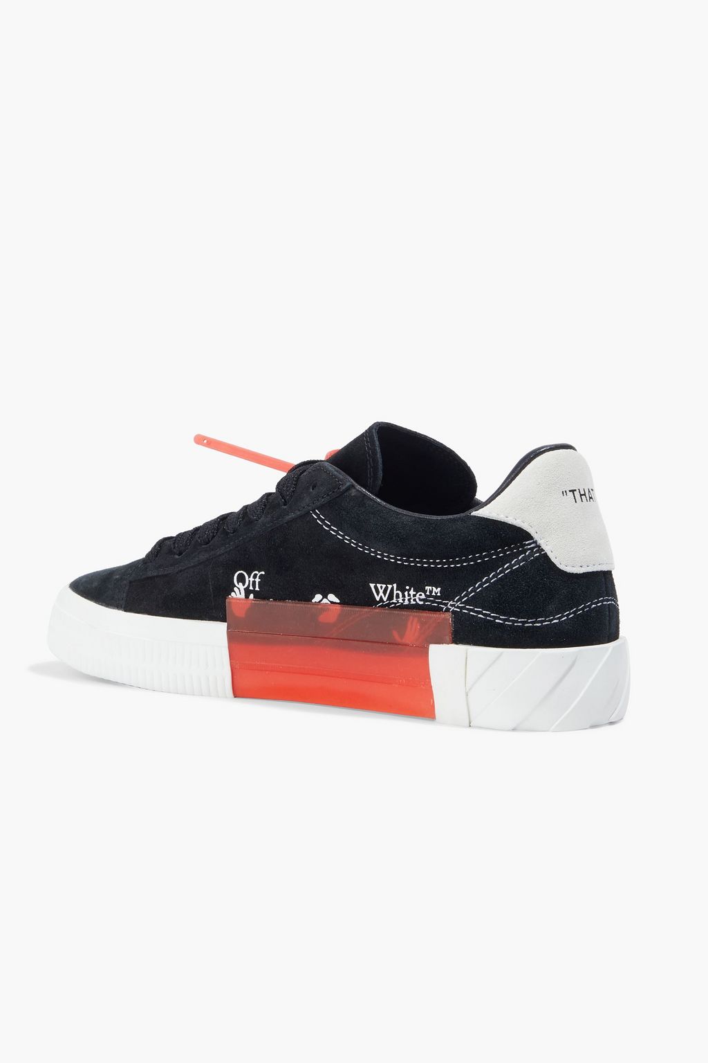 OFF-WHITE™ Appliquéd printed suede sneakers