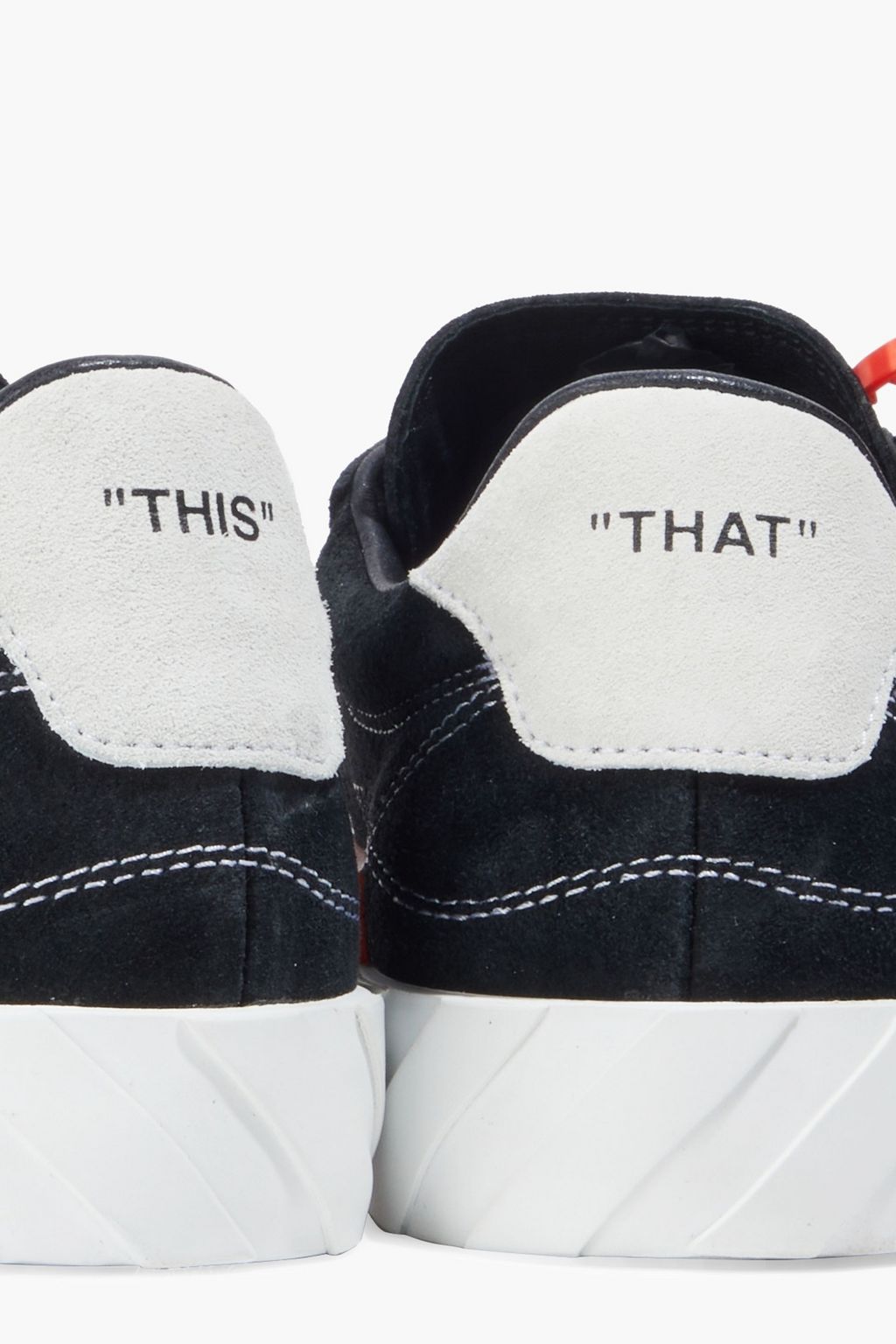OFF-WHITE™ Appliquéd printed suede sneakers