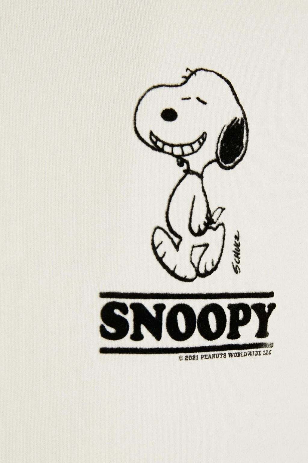 SANDRO + Peanuts flocked printed French cotton-terry sweatshirt
