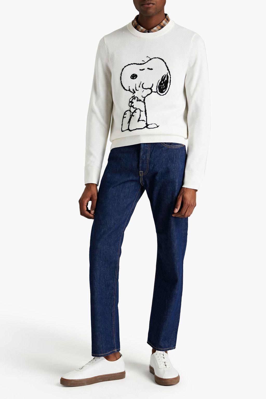 SANDRO Embroidered wool-blend sweater