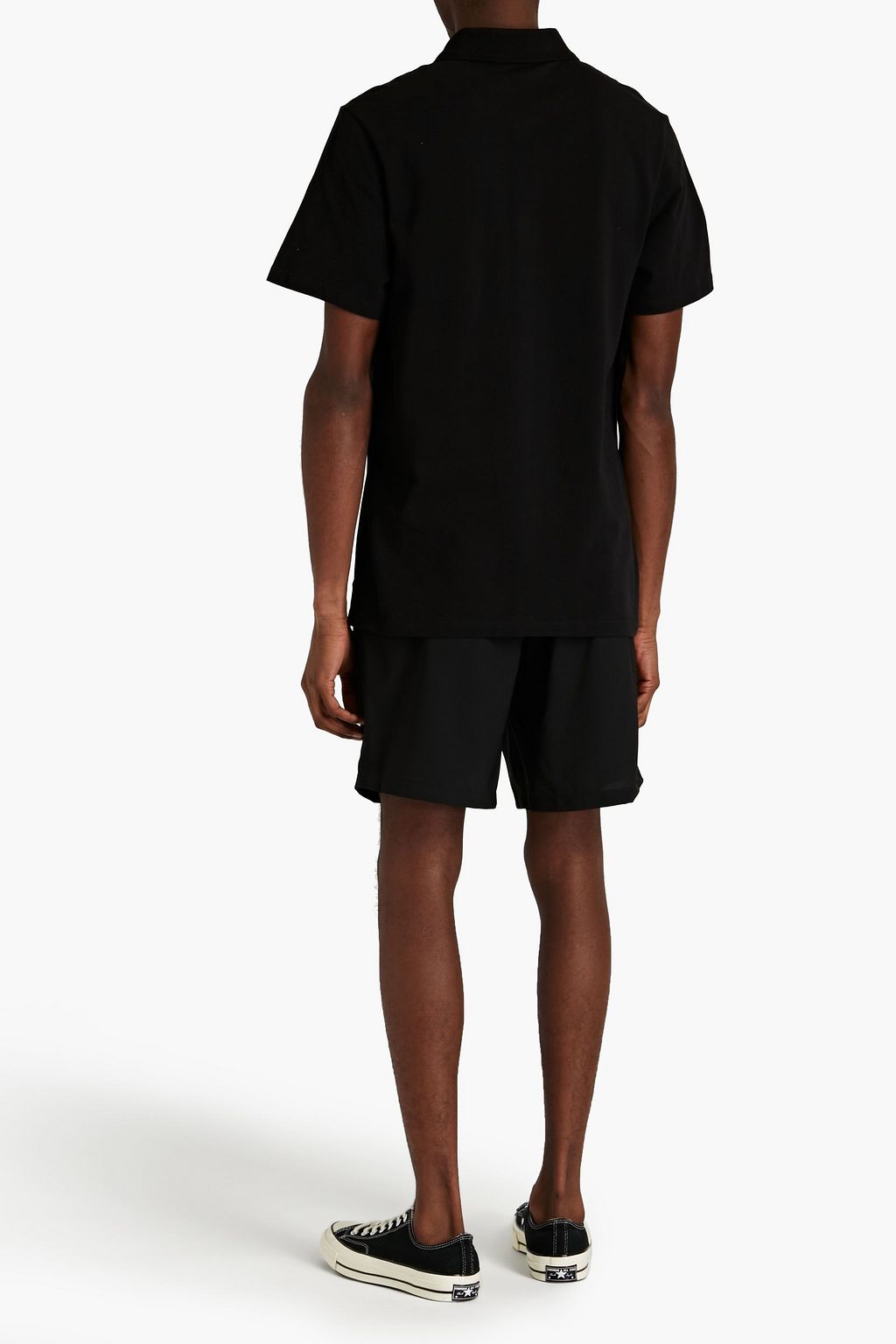 SANDRO Appliqued cotton-piqué polo shirt