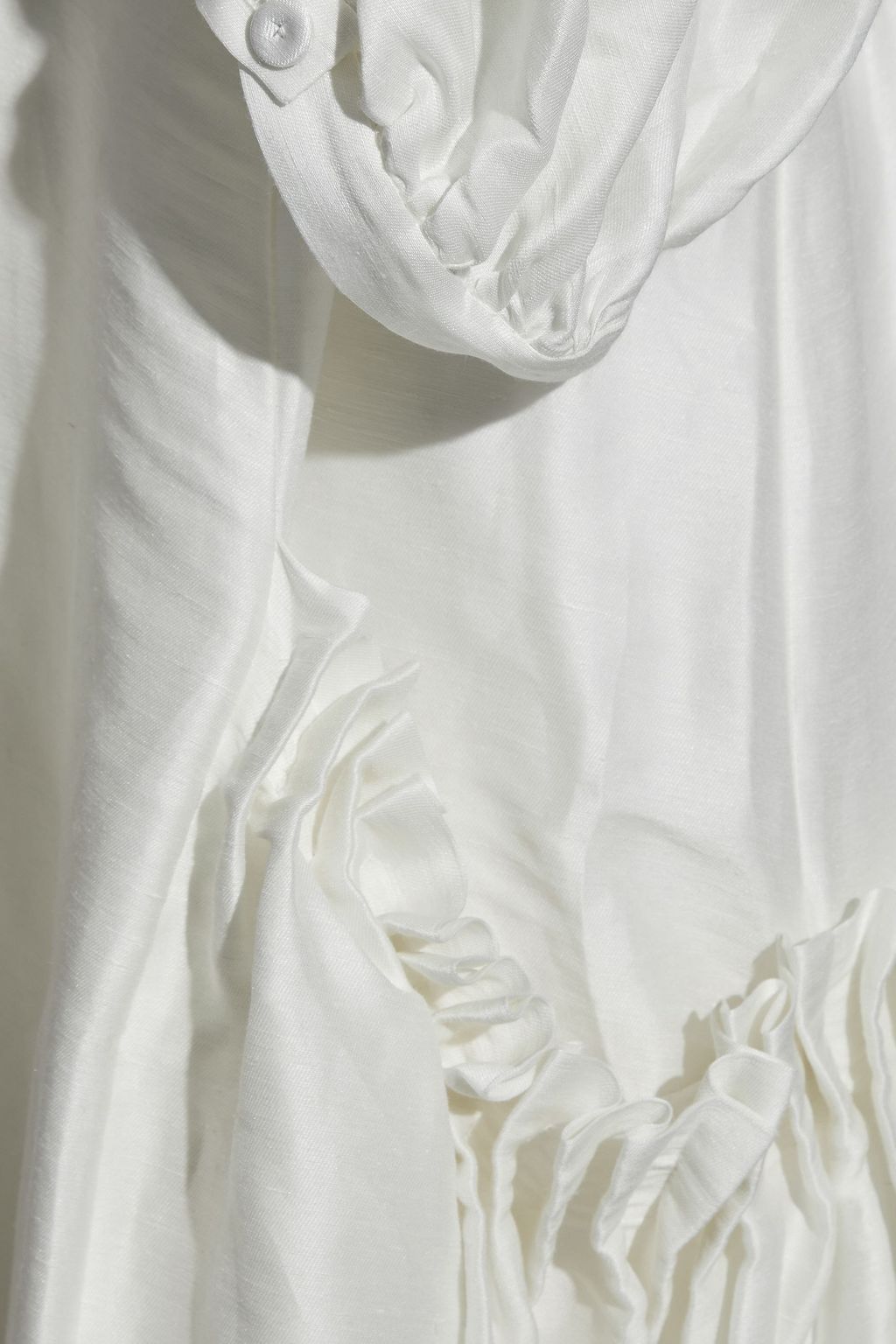 GABRIELA HEARST Cervantes belted linen and silk-blend shantung gown