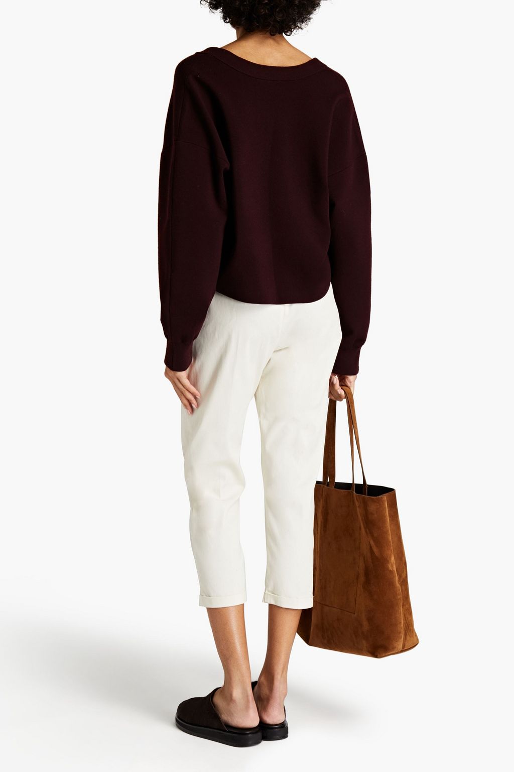 GENTRYPORTOFINO Cropped cotton-blend piqué tapered pants
