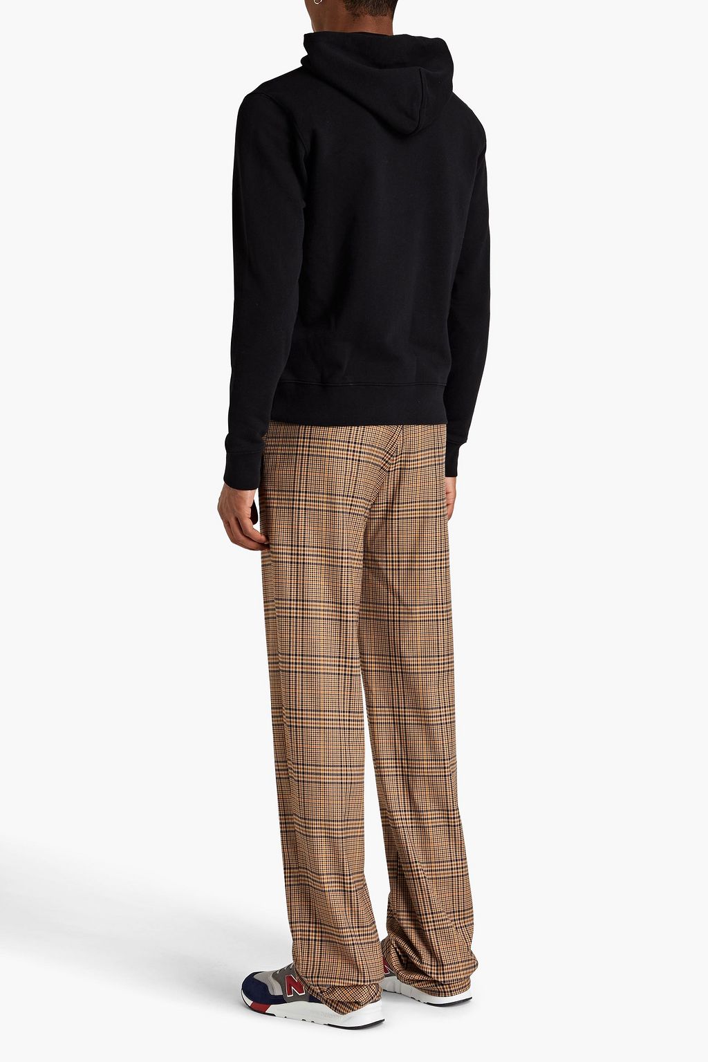 SANDRO Embroidered French cotton-terry hoodie