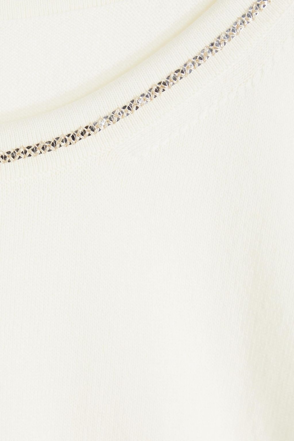 GENTRYPORTOFINO Sequin-embellished cotton top
