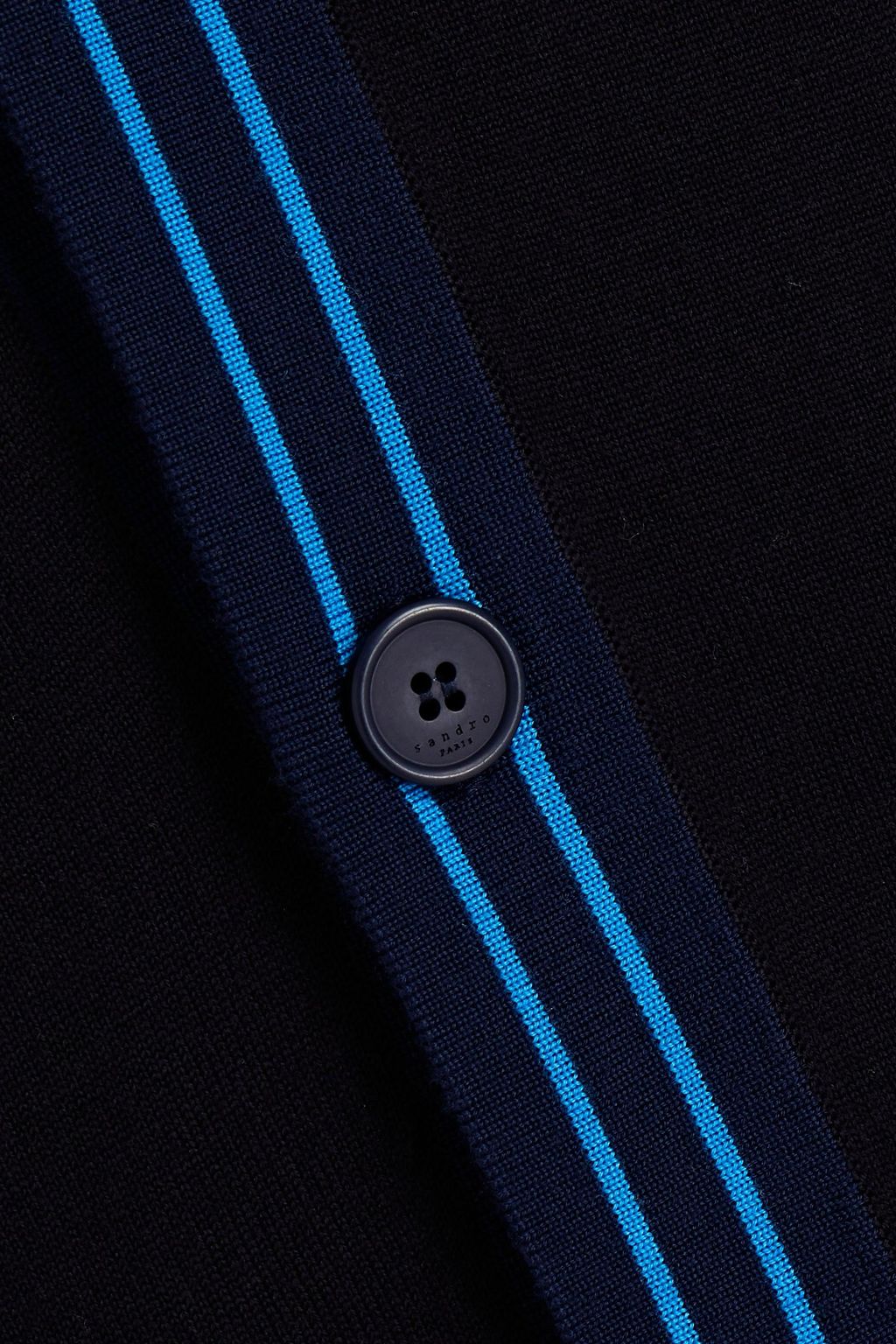 SANDRO Outline striped wool cardigan