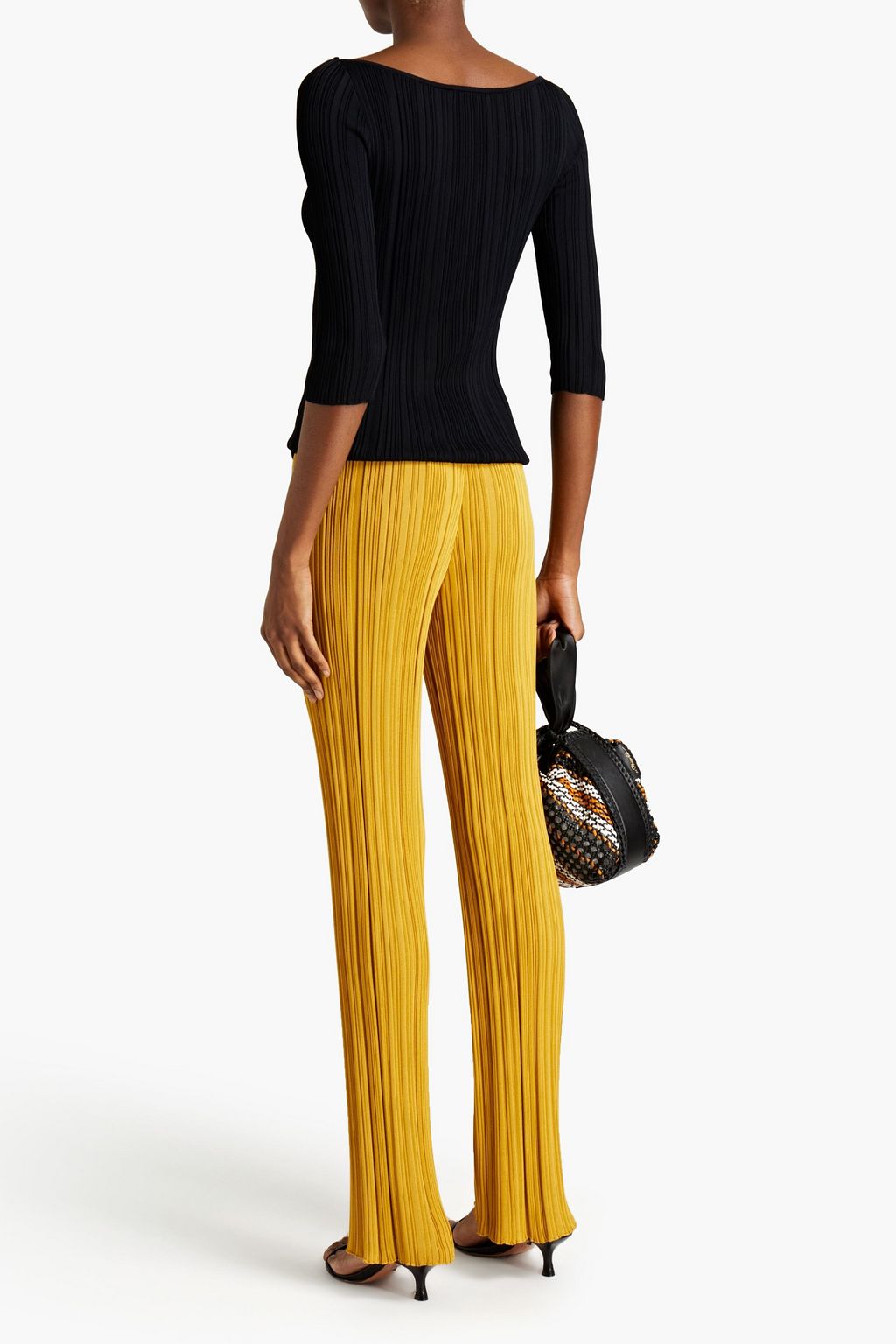 GENTRYPORTOFINO Pompelmo ribbed-knit sweater