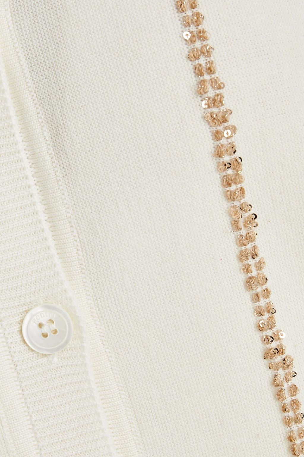 GENTRYPORTOFINO Sequin-embellished cotton and cashmere-blend cardigan