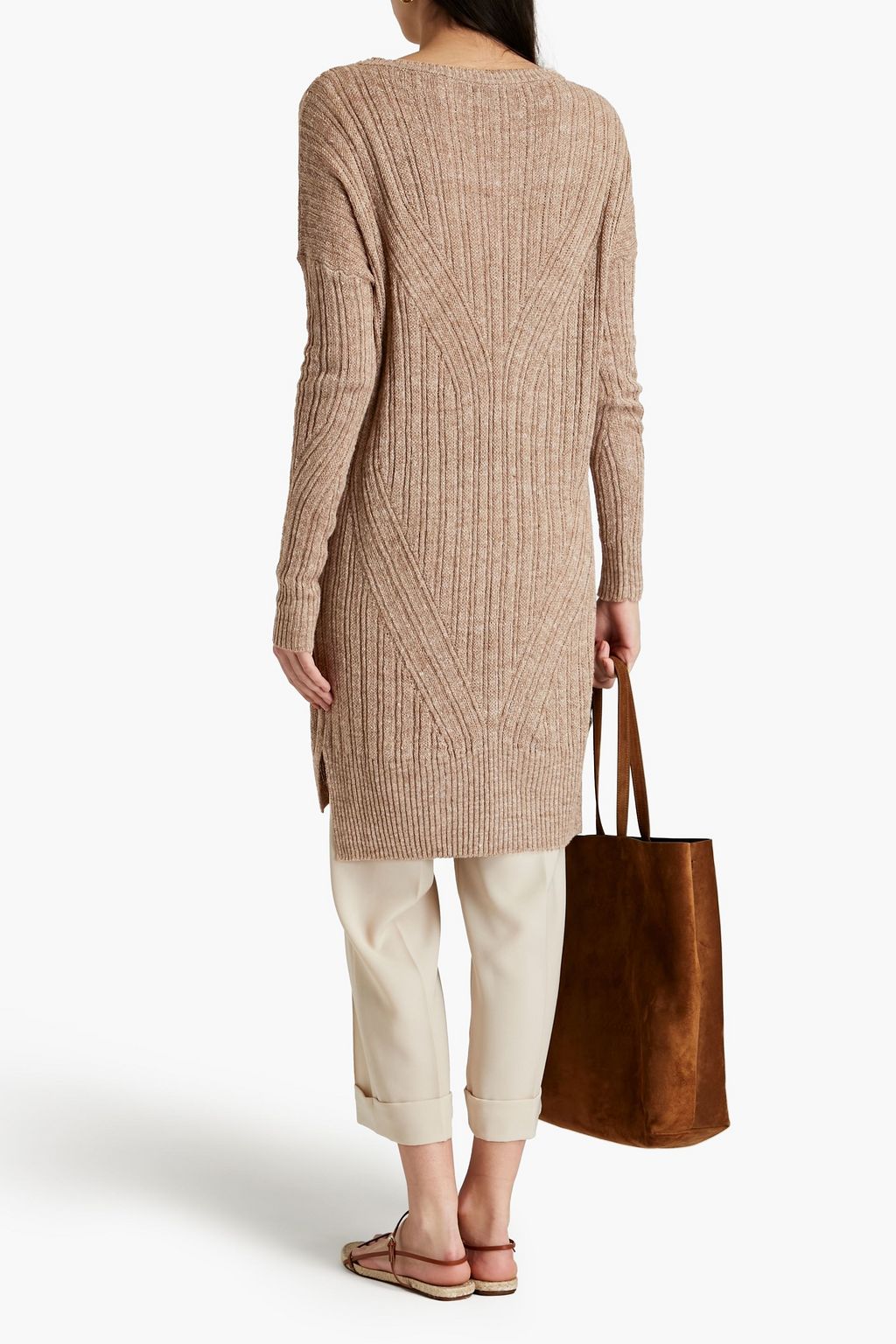 GENTRYPORTOFINO Ribbed linen and silk-blend sweater