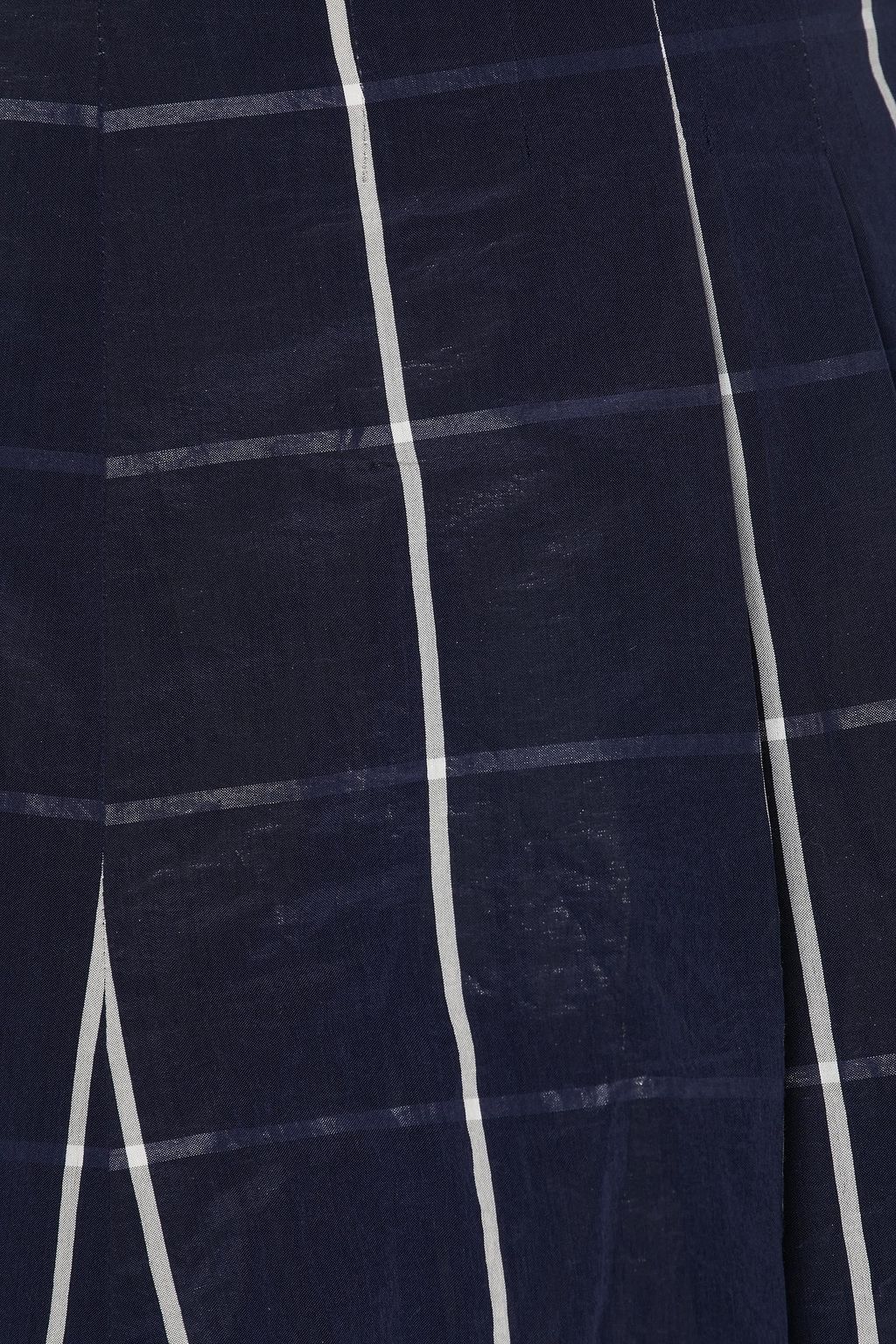 GENTRYPORTOFINO Crinkled checked cotton-blend organza culottes