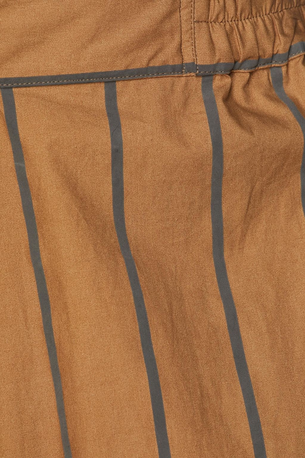 GENTRYPORTOFINO Gathered striped cotton culottes