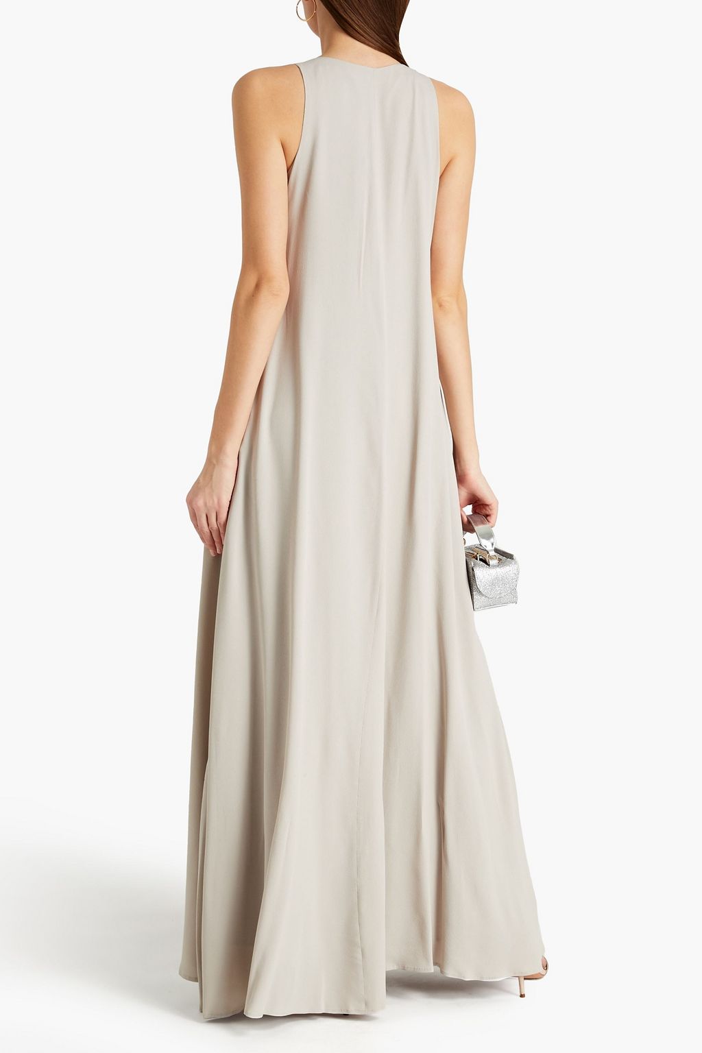 FABIANA FILIPPI Bead-embellished pleated crepe maxi dress