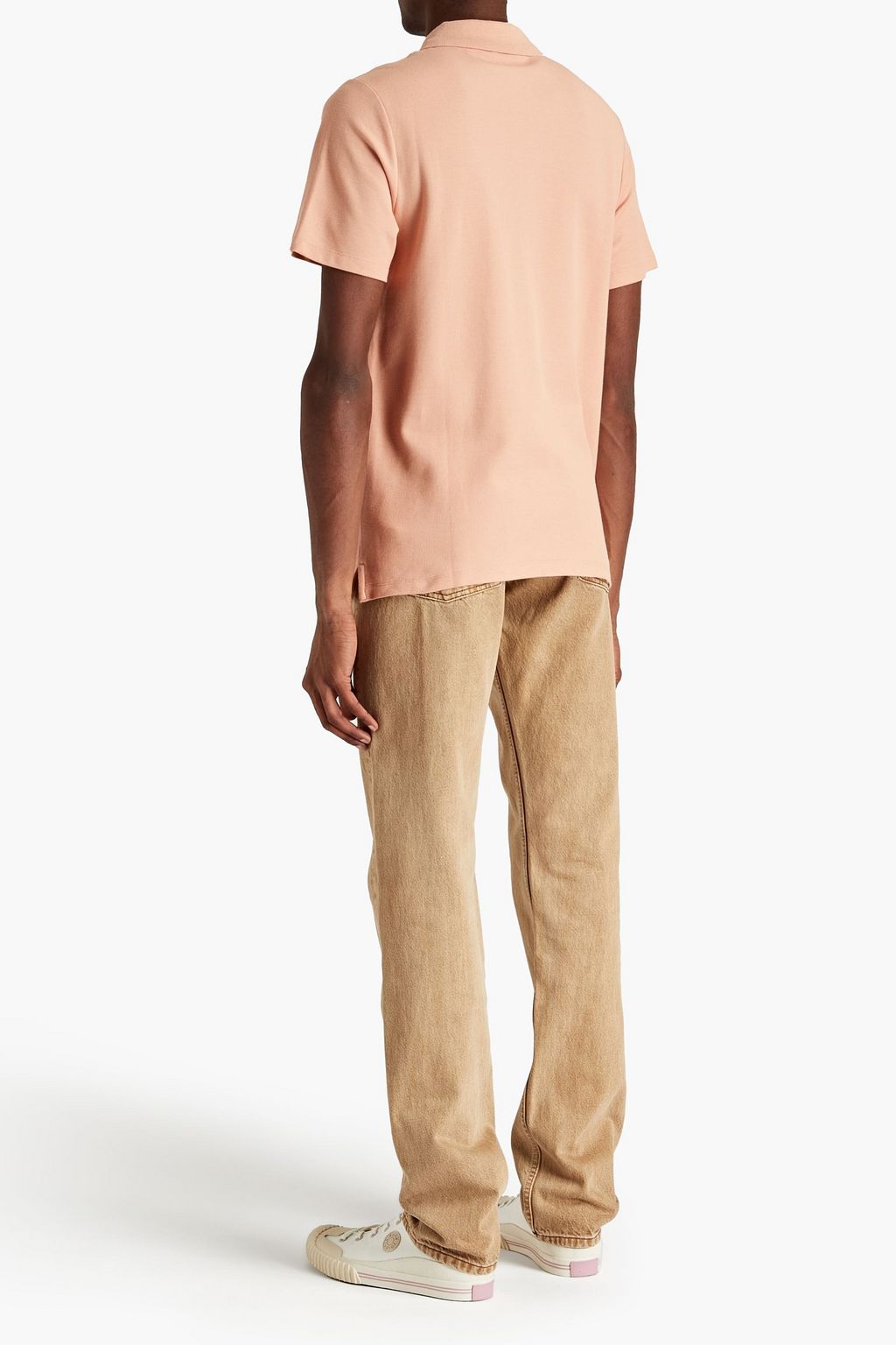 SANDRO Logo-embroidered cotton-piqué polo shirt