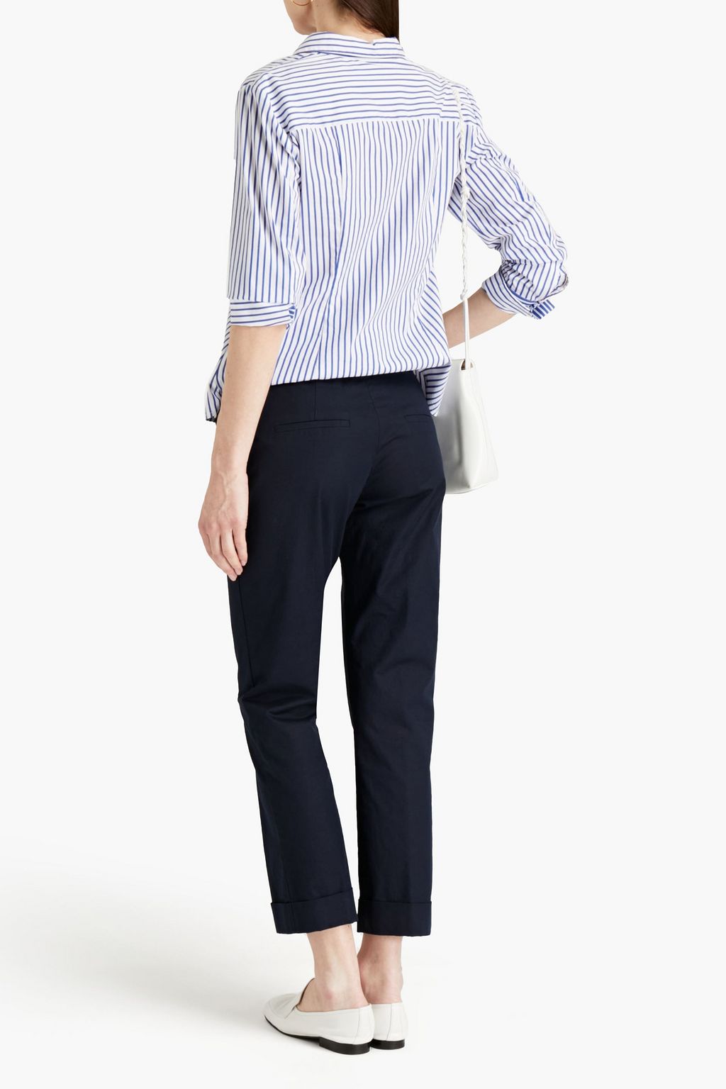 GENTRYPORTOFINO Cropped cotton-blend straight-leg pants