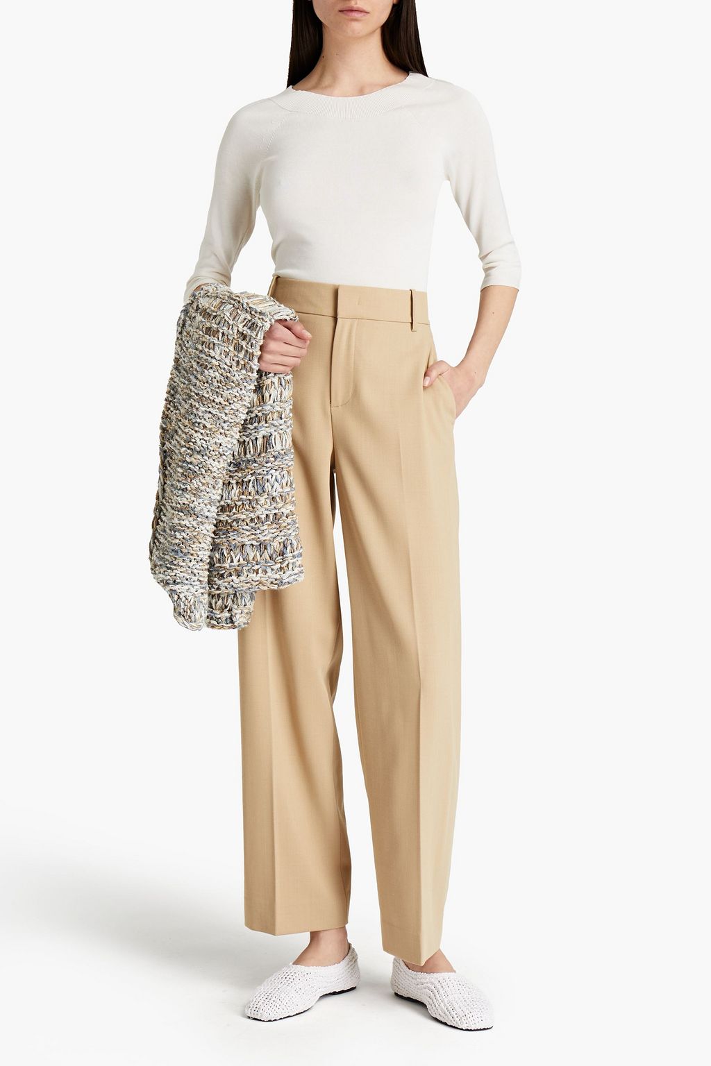 GENTRYPORTOFINO Silk and cotton-blend sweater