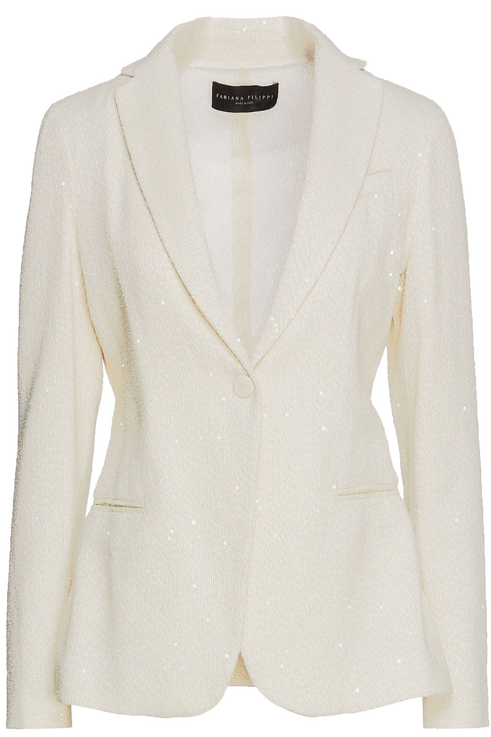 Fabiana Filippi Woman Embellished Bouclé Blazer Ecru Size 40