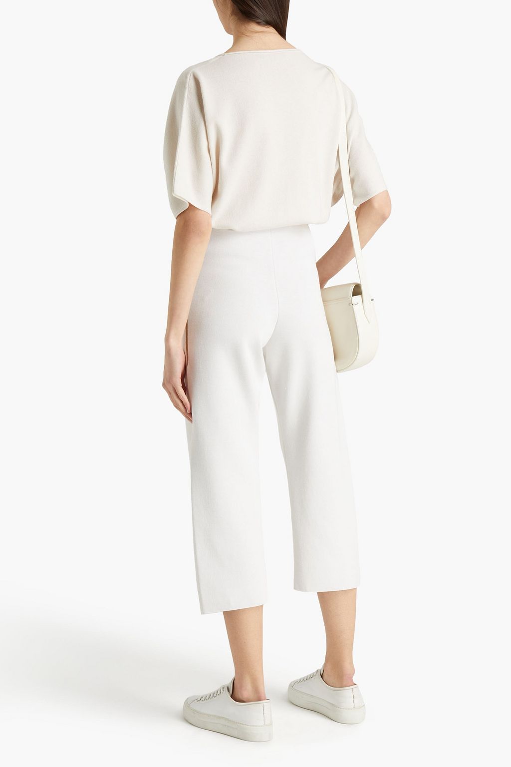 GENTRYPORTOFINO Cropped silk and cotton-blend straight-leg pants