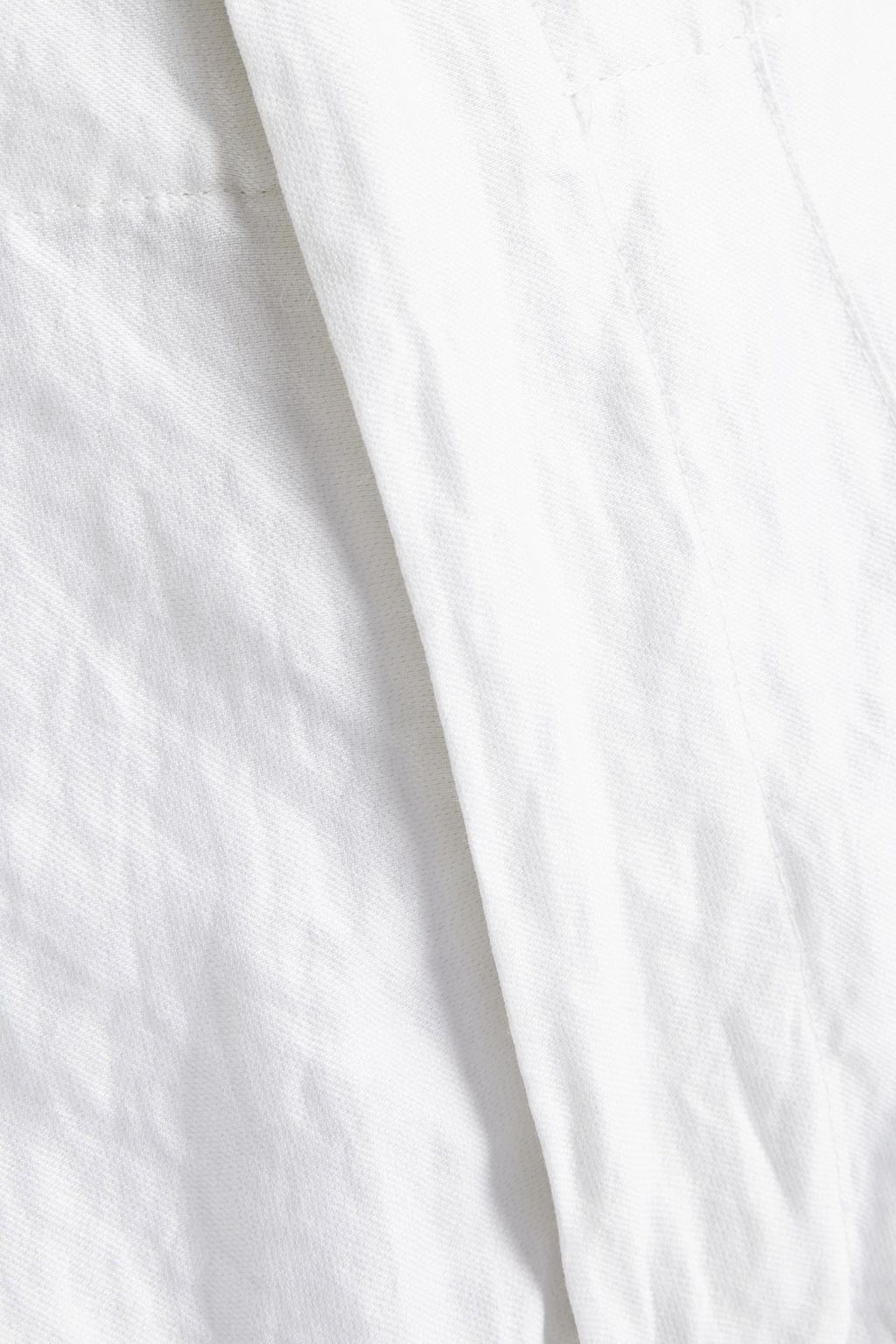 GENTRYPORTOFINO Cropped crinkled cotton-blend satin-twill tapered pants