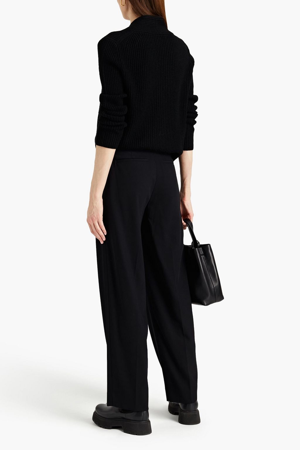VINCE. Ribbed wool and cashmere-blend cardigan