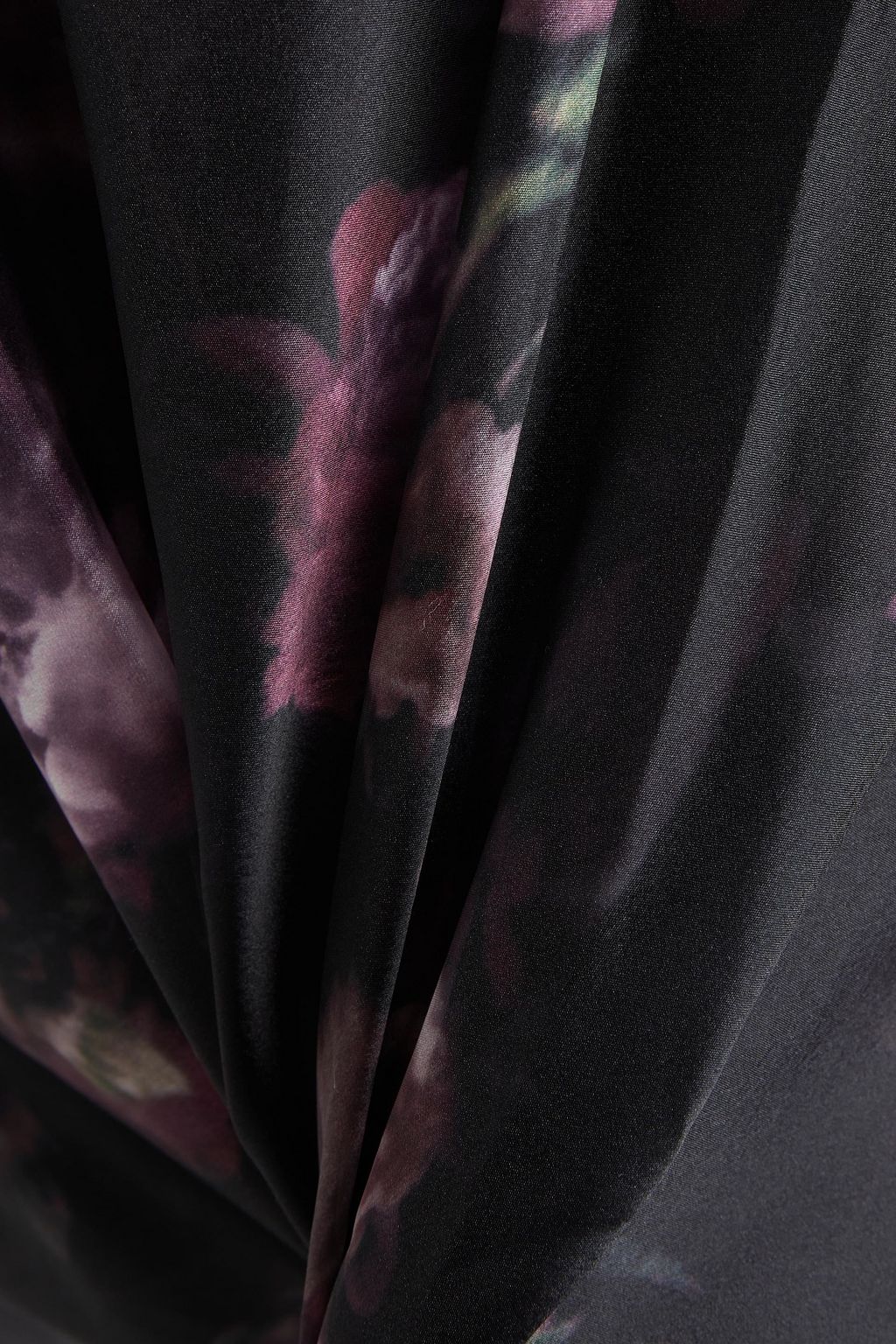 VINCE. Wrap-effect floral-print organza midi skirt
