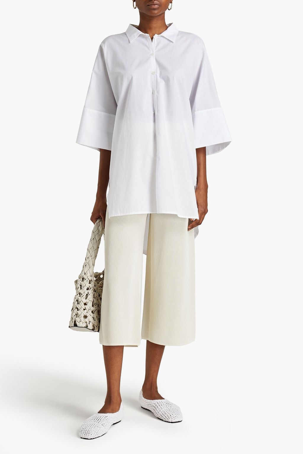 GENTRYPORTOFINO Cropped stretch-knit straight-leg pants