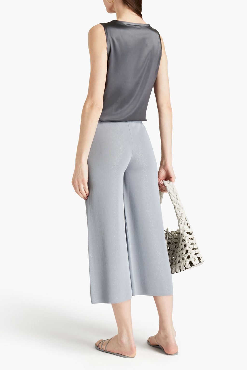 GENTRYPORTOFINO Cropped stretch-knit straight-leg pants