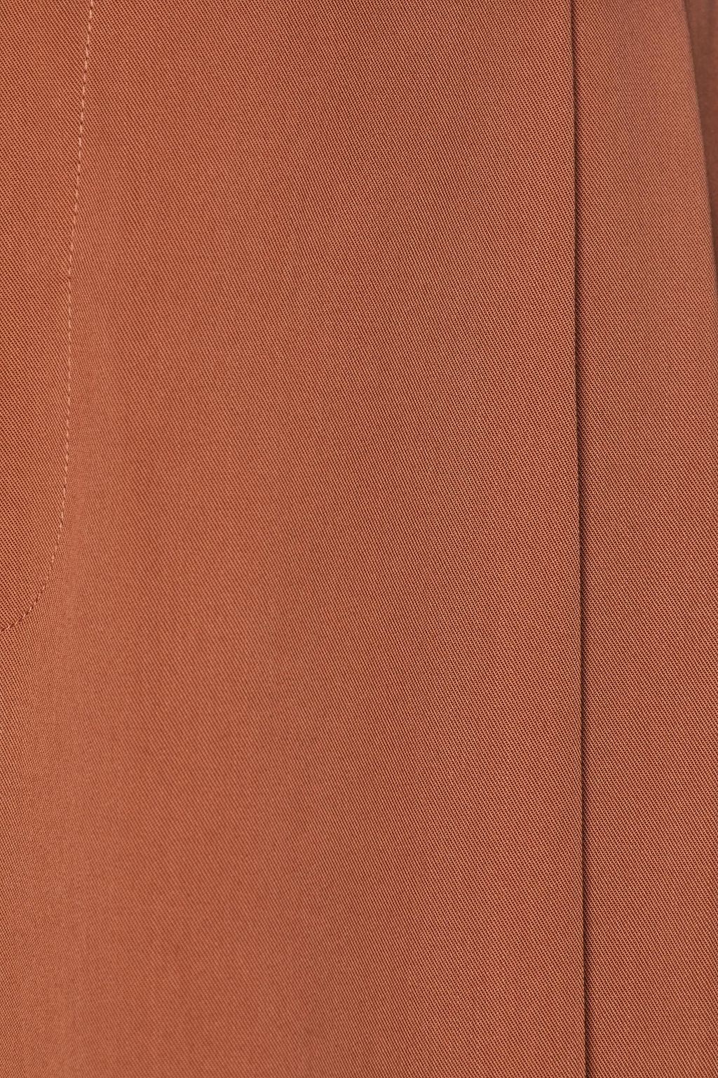 VINCE. Cropped Hose mit weitem Bein und Falten aus Lyocell-Twill