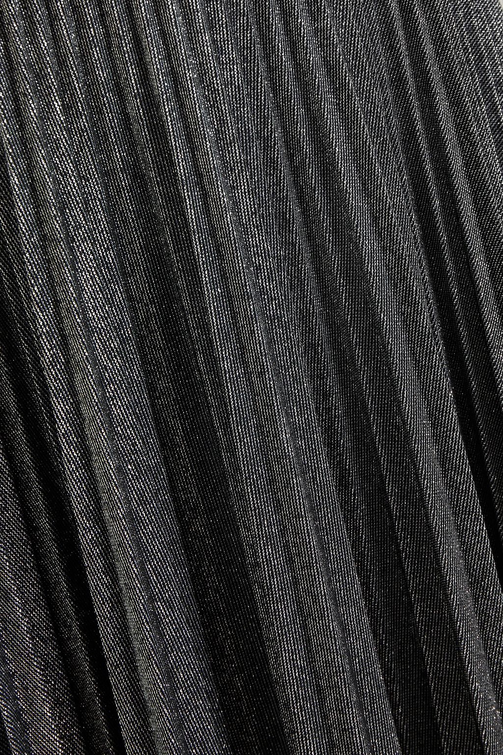 FABIANA FILIPPI Pleated metallic jersey midi dress