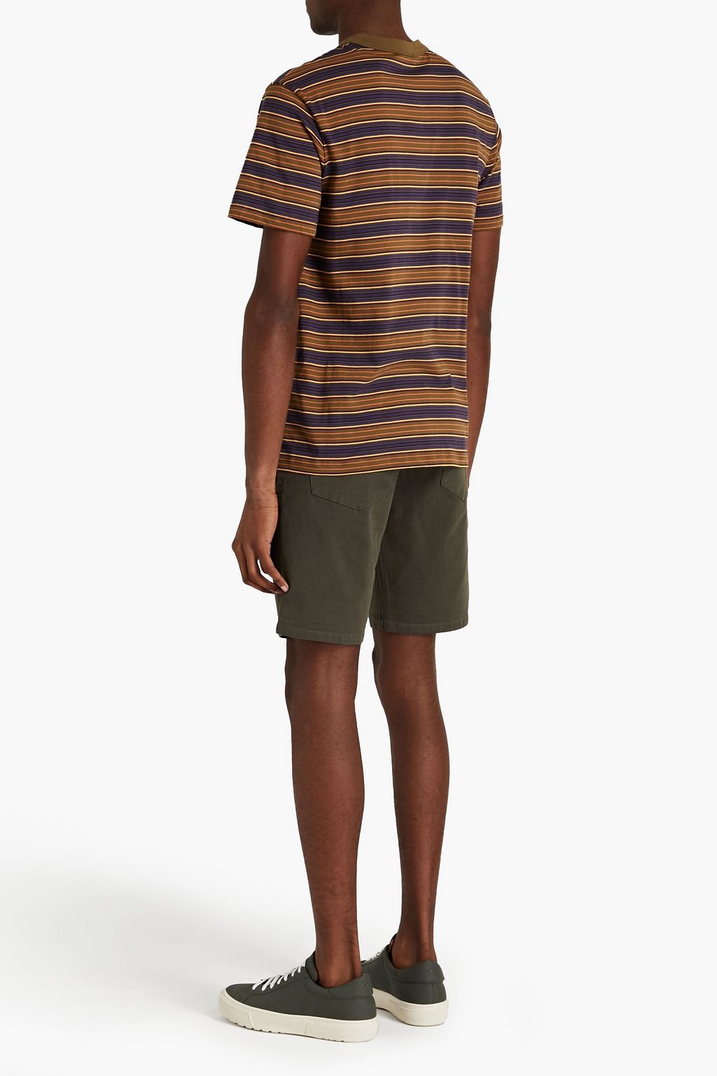 SANDRO Slim-fit striped cotton-jersey T-shirt