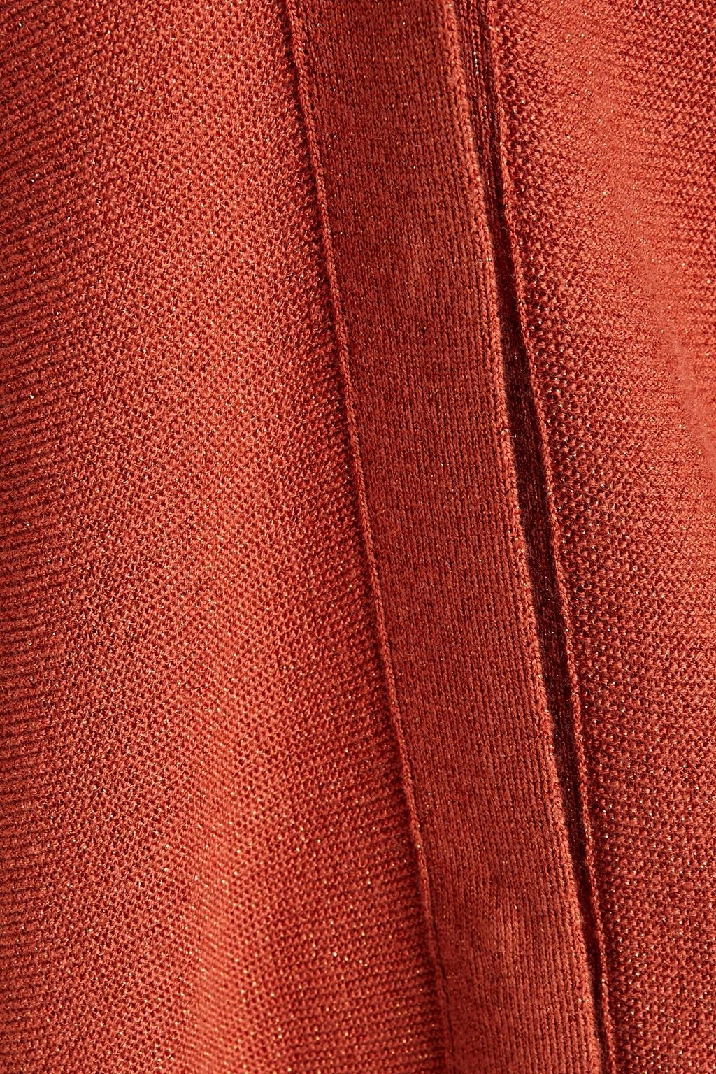 GENTRYPORTOFINO Metallic cotton-blend cardigan