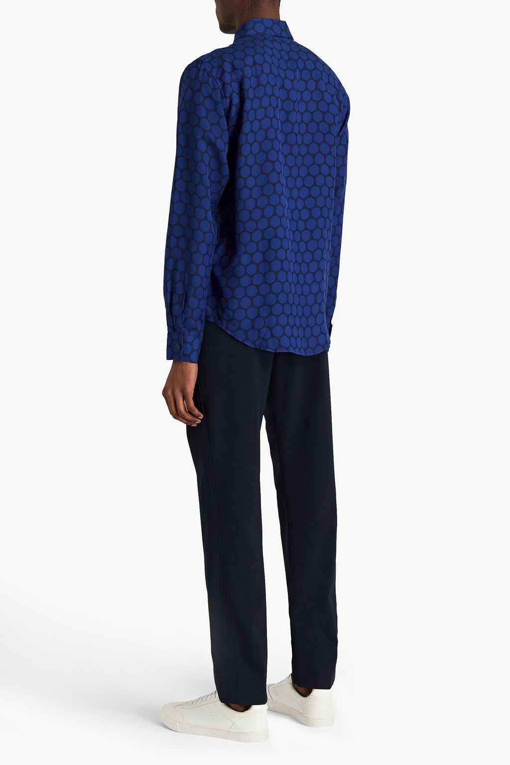 SANDRO Polka-dot Lyocell-blend shirt