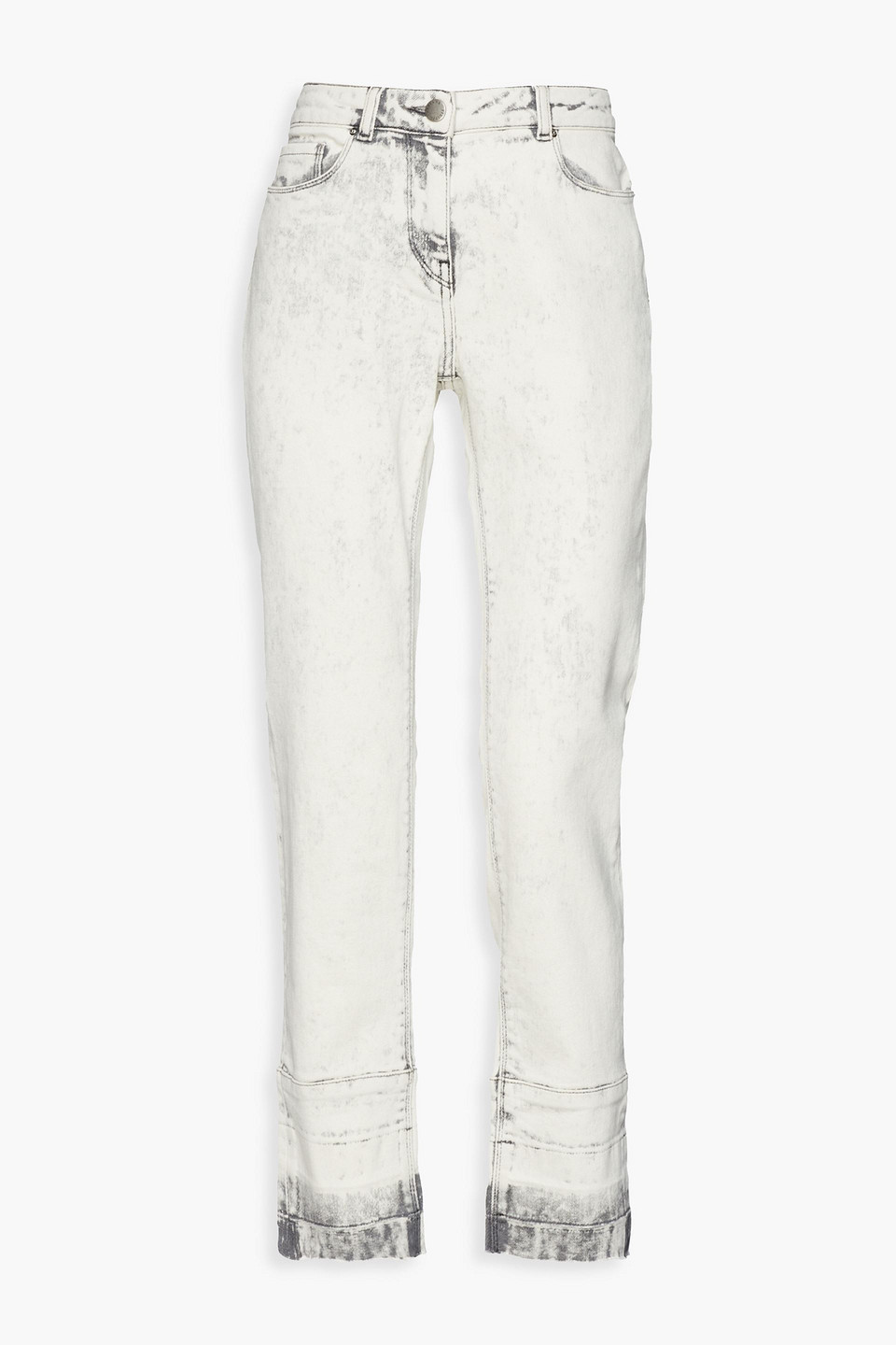 Fabiana Filippi Woman Bleached High-rise Tapered Jeans Off-white Size 40