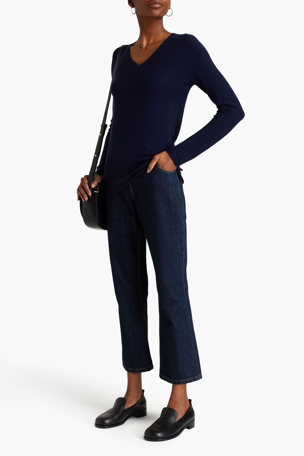 GENTRYPORTOFINO Cotton and cashmere-blend sweater