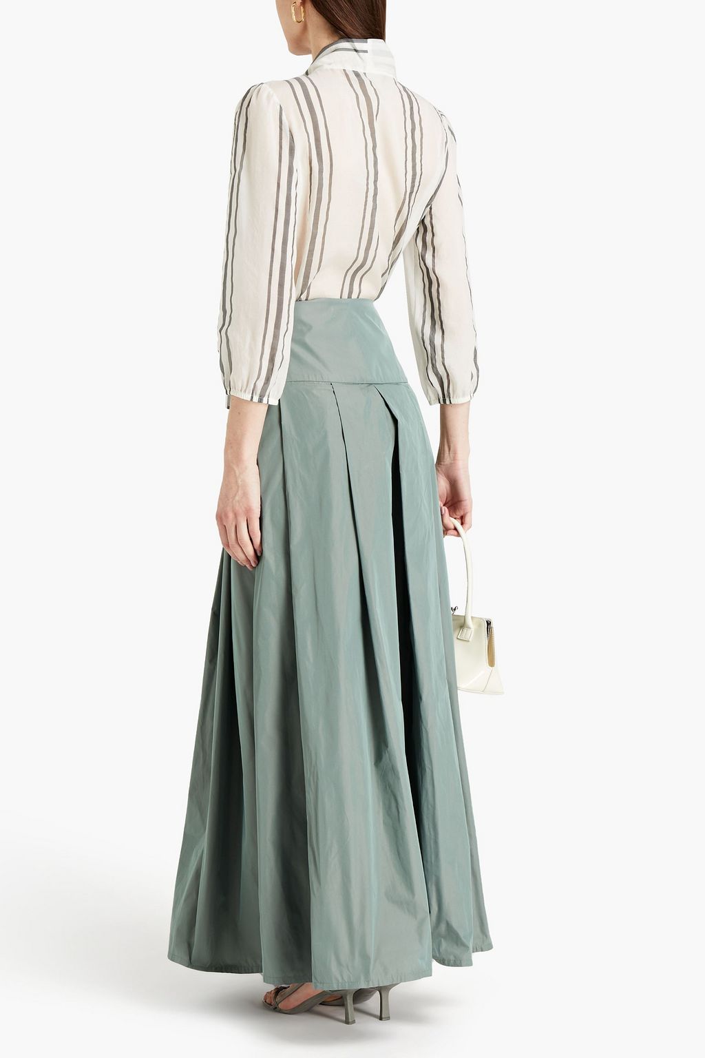 FABIANA FILIPPI Pleated taffeta maxi skirt