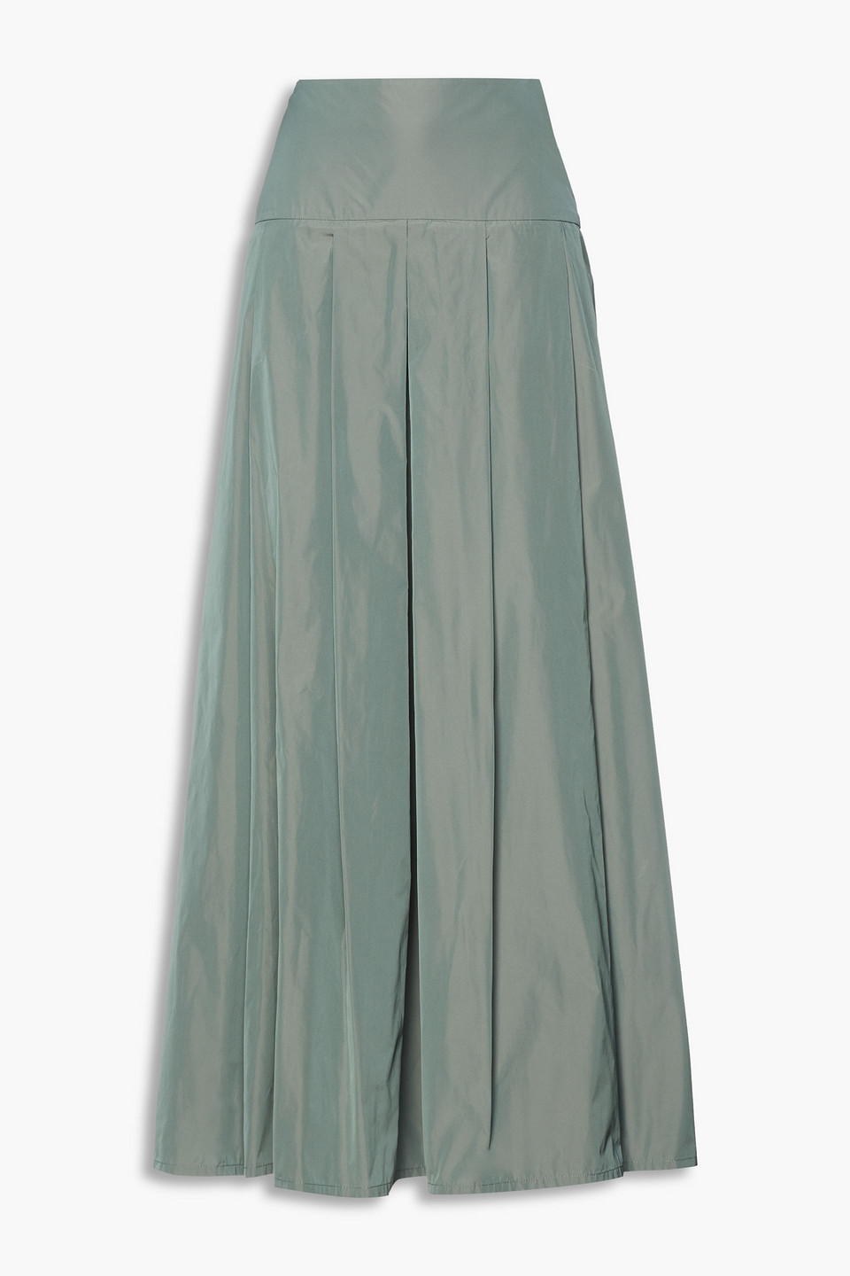 Fabiana Filippi Woman Pleated Taffeta Maxi Skirt Grey Green Size 48
