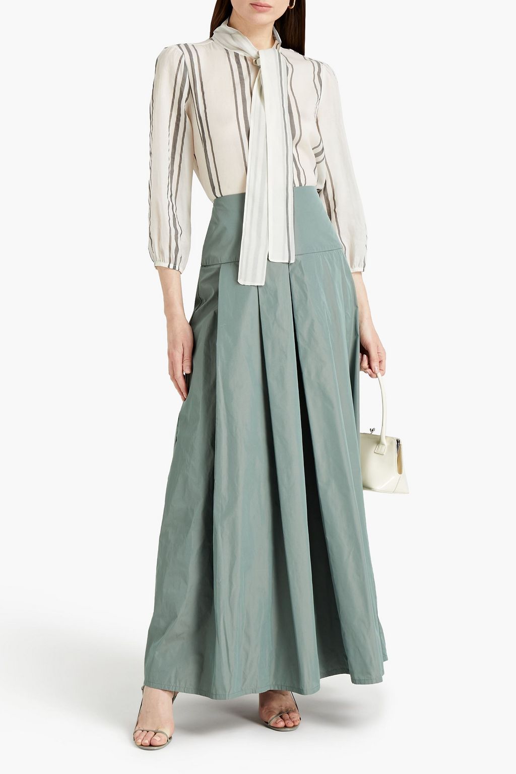 FABIANA FILIPPI Pleated taffeta maxi skirt