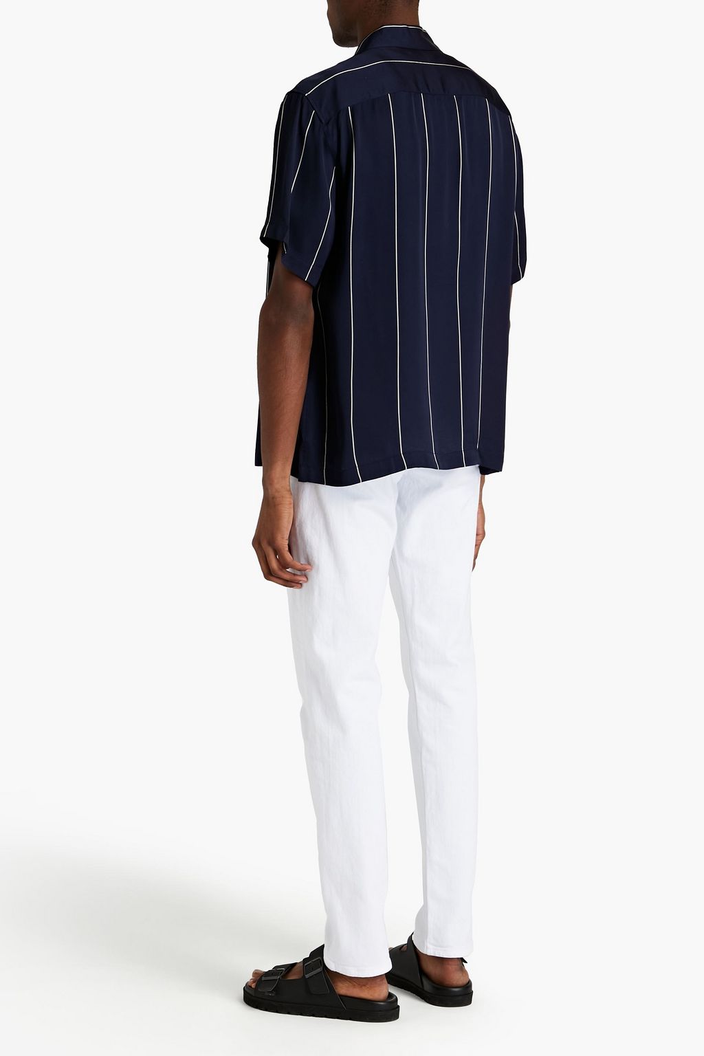 SANDRO Pinstriped twill shirt