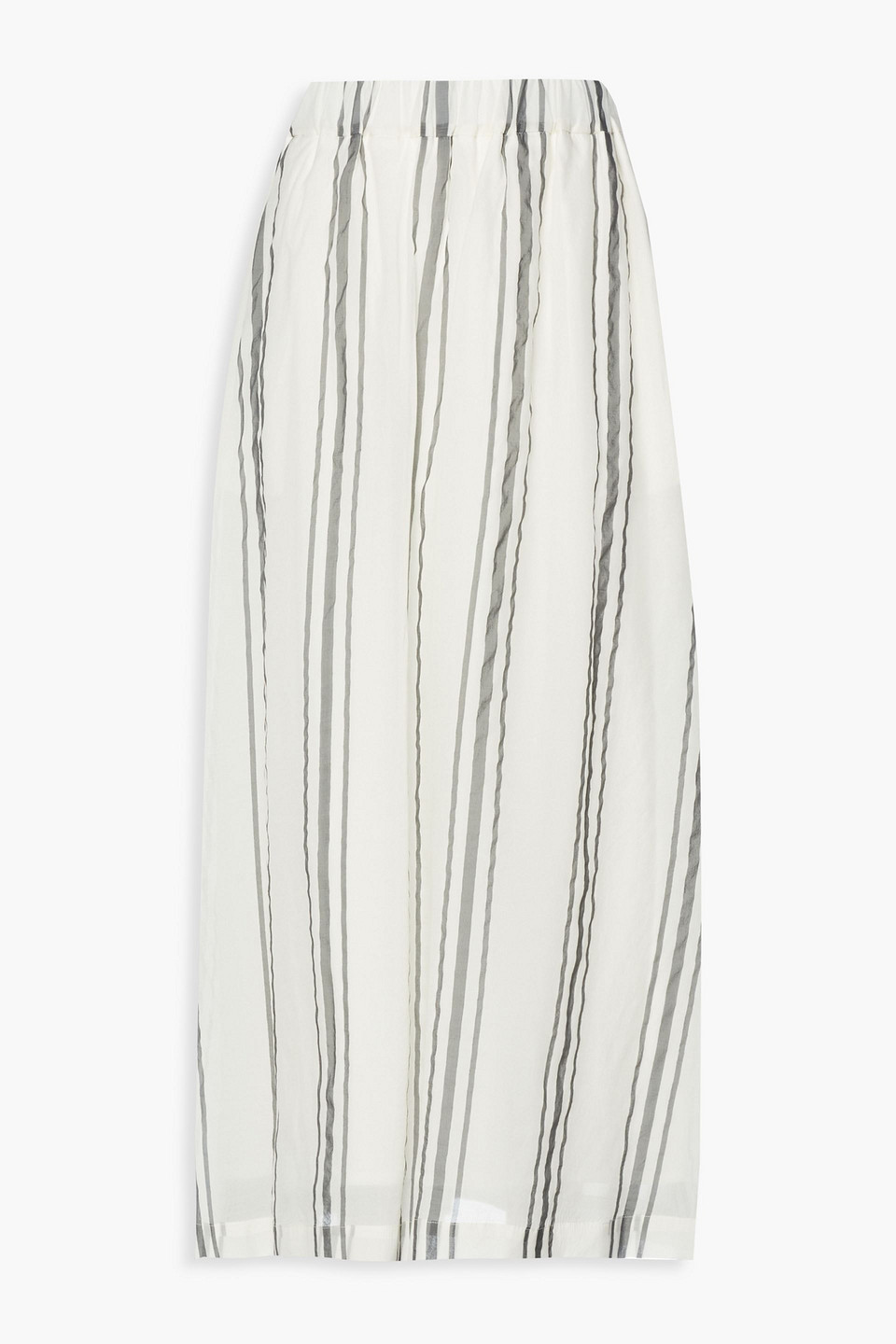 Fabiana Filippi Woman Striped Silk-chiffon Midi Skirt Ivory Size 44