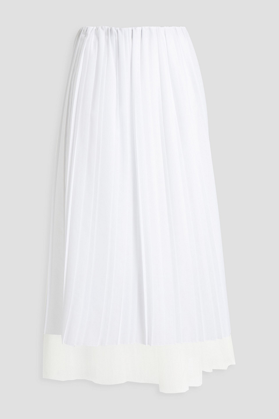 Fabiana Filippi Woman Pleated Tulle And Poplin Midi Skirt White Size 42